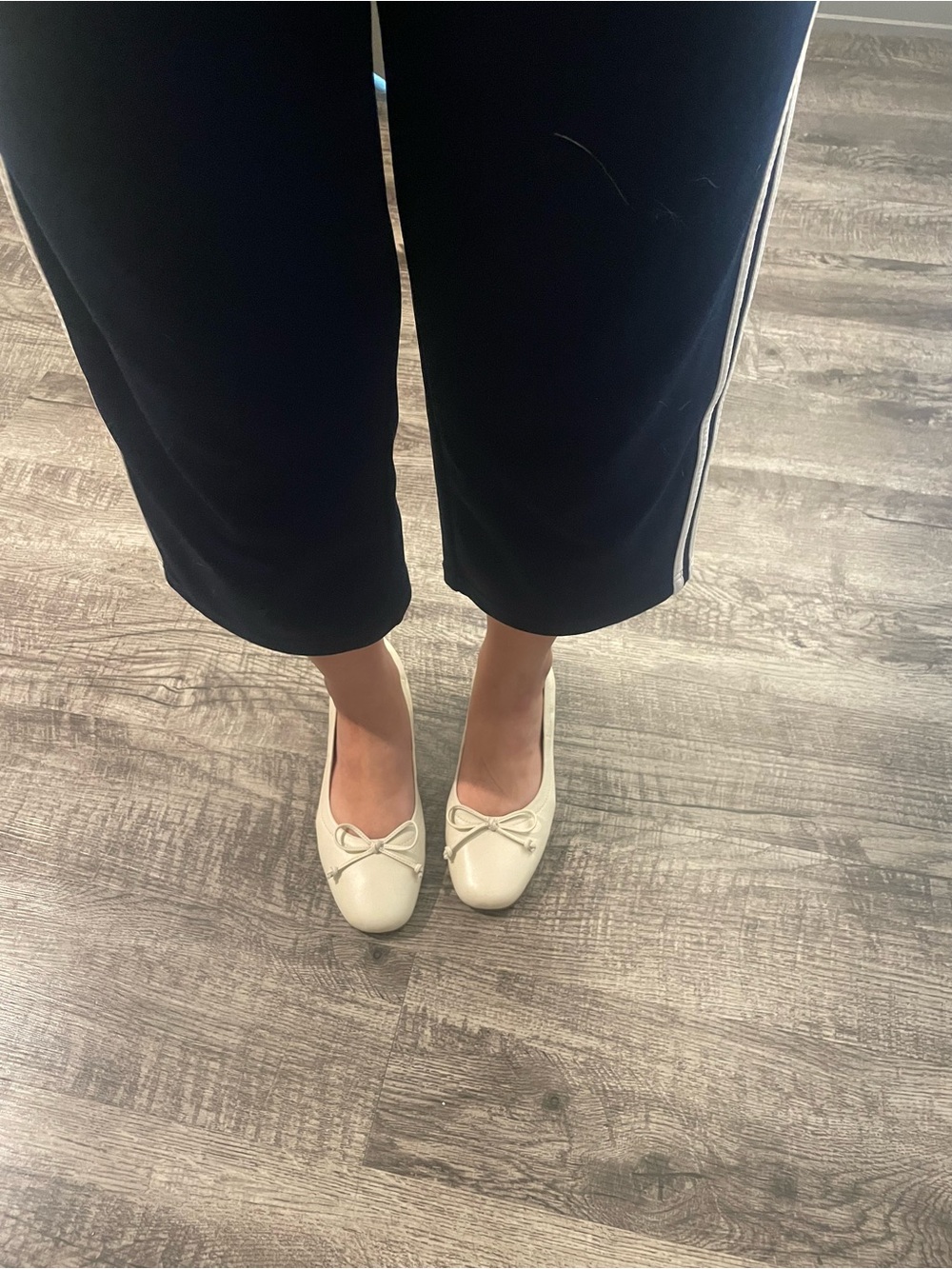 ABEO - White Bow Ballet Flats
